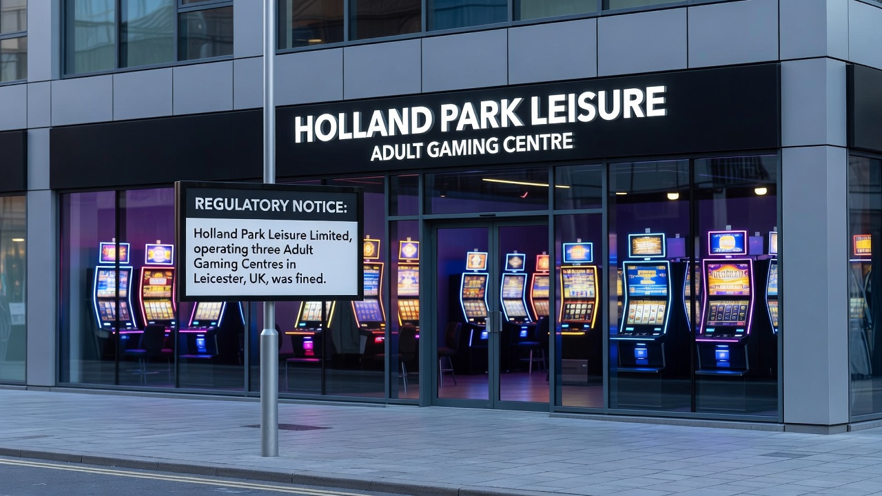 Gambling Commission enforcement notice document with fine details highlighted