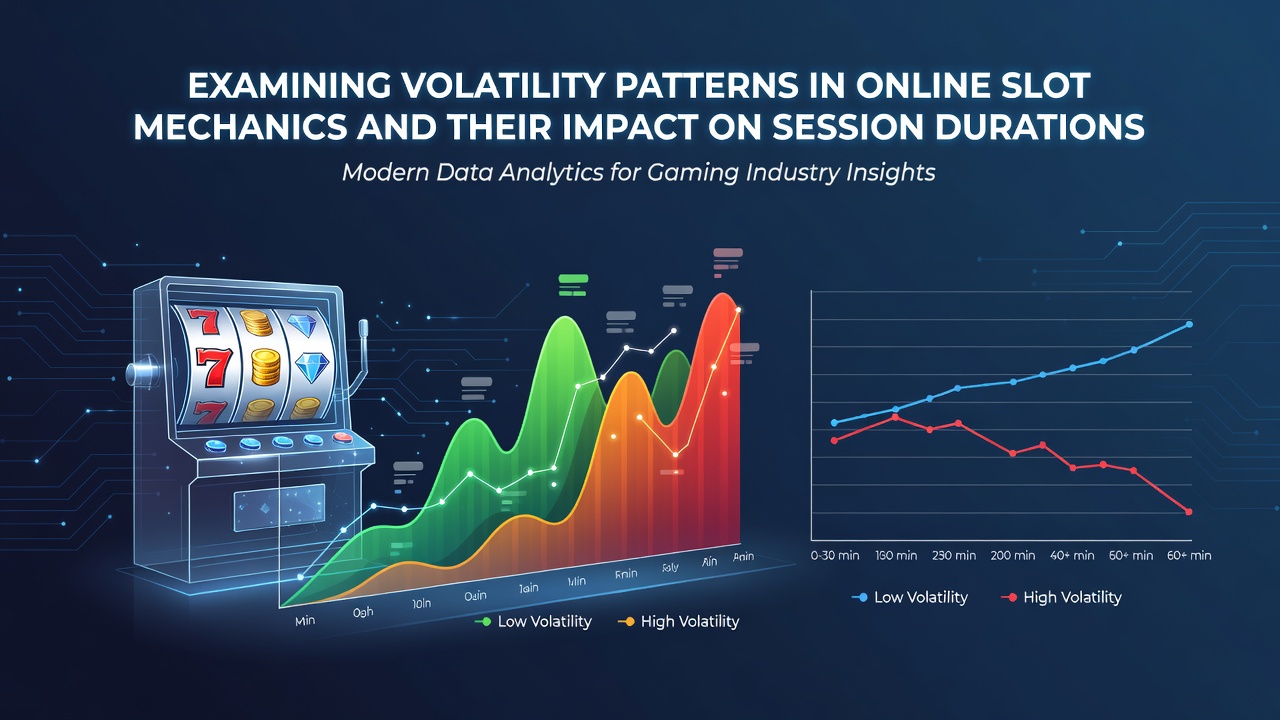 Diagram illustrating different volatility patterns in online slot mechanics and session flow