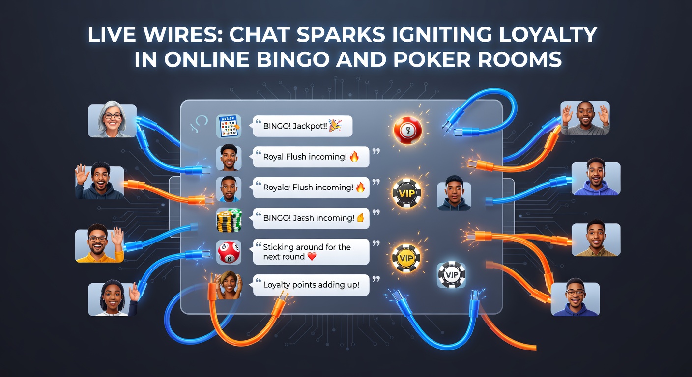 Vibrant online chat window filled with player messages, emojis, and game notifications in a bustling bingo room