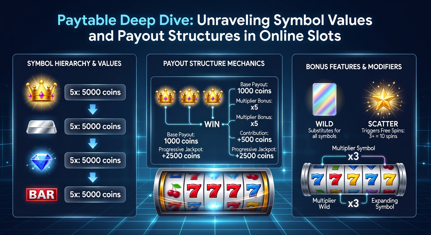 Close-up of an online slot interface highlighting paylines, symbol multipliers, and a jackpot payout ladder
