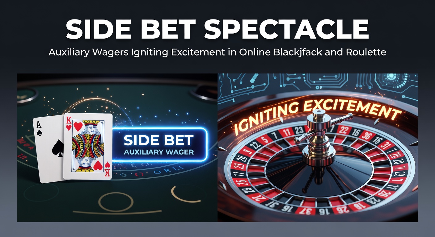 Dynamic online blackjack table featuring colorful side bet options glowing alongside the main wager area