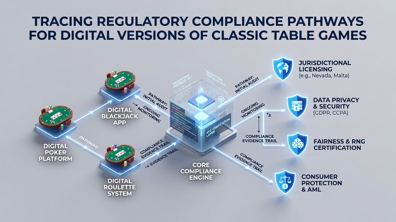 Global regulatory maps and compliance checklists for digital table game platforms